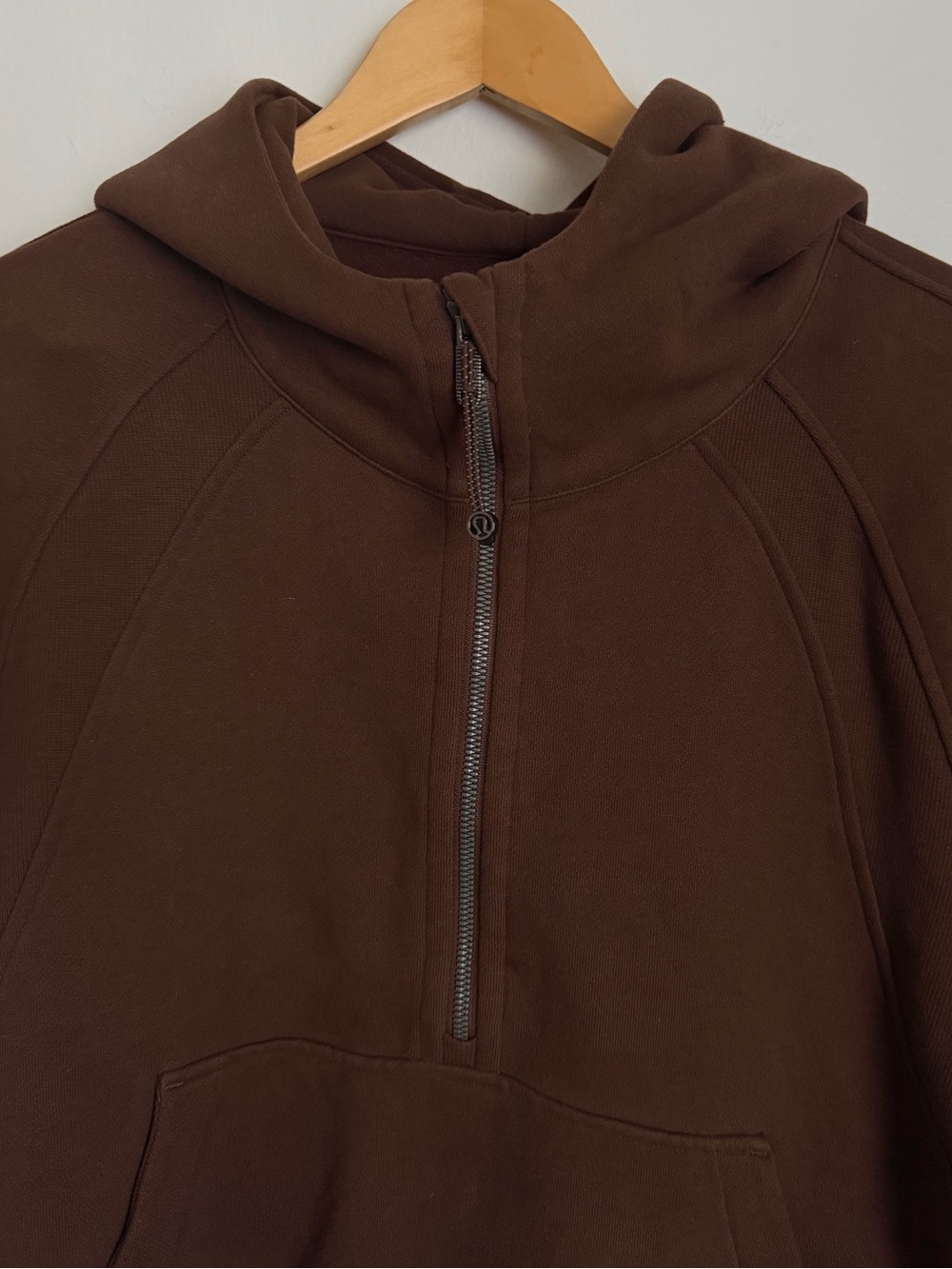 Lululemon Scuba Oversized Half Zip Sweater Pullover Brown Women Size XL XXL - Picture 3 of 10